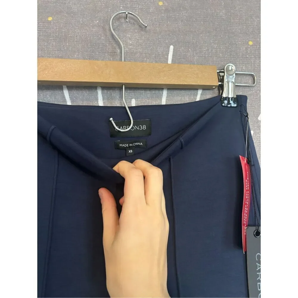 NWT Carbon38 Navy High Waisted Scuba Pant - Picture 8 of 10